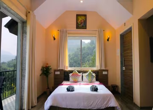 2 BHK Villa bedroom at Velora Stays