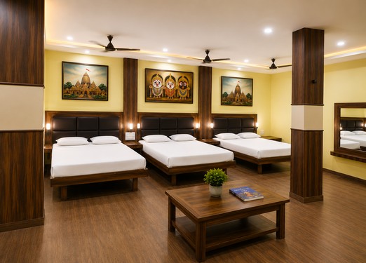 <p>Ideal for families, this suite offers a spacious setting with comfortable sleeping arrangements and a peaceful atmosphere for a relaxing stay.</p>