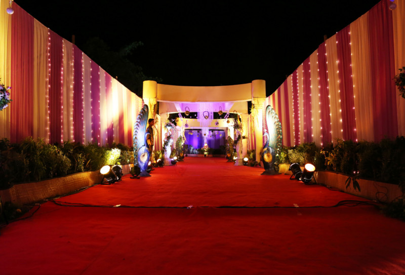 Beachfront celebration setup